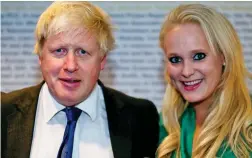  ??  ?? Close: Boris and Miss Arcuri at a data conference in 2014
