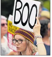  ??  ?? NOT HAPPY: Regent’s Park protester