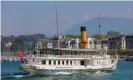  ??  ?? Back in time: a harbour cruise on Lake Geneva. Photograph: Denis Linine/ Getty Images