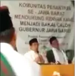  ??  ?? YOUTUBE.COM VIDEO CAPTURE: Potongan pidato Ridwan Kamil di salah satu ponpes di Subang, Jawa Barat. Video ini hingga tadi malam masih beredar di YouTube.