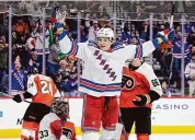  ?? Derik Hamilton/Associated Press ?? New York Rangers’ Matt Rempe fought seconds into his first NHL shift.