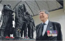  ?? Picture: PA. ?? Air Commodore Charles Clarke, who served as a bomb aimer on Lancaster bombers in the Second World War, will pass a special baton to one of the RAF’s youngest members.