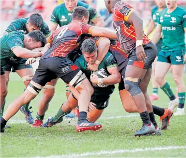  ?? Picture: MICHAEL SHEEHAN/GALLO IMAGES ?? NEW DEVELOPMEN­TS: The Isuzu Southern Kings clash with Connacht in a Guinness PRO14 match at the Nelson Mandela Bay Stadium in March