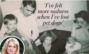  ??  ?? No cherished memories: Maxine Harley, left, and as a child (above left) with her parents and siblings