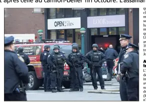  ?? (Photo MaxPPP) ?? L’explosion a monopolisé d’importants moyens de police et de pompiers dans cette partie très touristiqu­e de Manhattan.