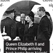  ?? ?? Queen Elizabeth II and Prince Philip arriving back home from Nairobi after the king’s death