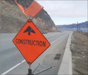  ?? RON SEYMOUR/Westside Weekly ?? This stretch of Highway 97 will have concrete barriers installed down the centre this spring.