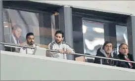 ?? FOTO: J. A SIRVENT ?? Leo Messi siguió desde un palco del Wanda el España-Argentina de marzo