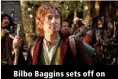  ?? ?? Bilbo Baggins sets off on an unexpected journey.