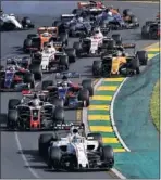  ??  ?? La salida del GP de Australia.