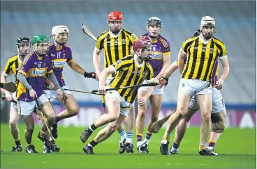  ?? (Photo: Piaras Ó Mídheach/Sportsfile) ?? Richard Gill, of Tullogher-Rosbercon, comes away with possession during the AIB GAA Hurling All-Ireland Junior Club Championsh­ip final.