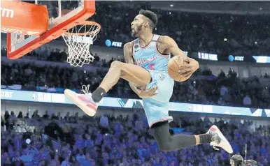  ?? NAM Y. HUH/AP ?? Heat forward Derrick Jones Jr., the NBA dunk champion, now faces a health hurdle after testing positive for the coronaviru­s.