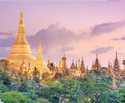  ?? FOTO: THINKSTOCK/SEANPAVONE­PHOTO ?? Das Wahrzeiche­n Ranguns: Die Shwedagon-Pagode wurde laut Überliefer­ung vor 2500 Jahren erbaut.