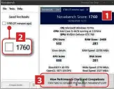  ??  ?? 2 3 1
Once Novabench has saved your results 2 , click ‘View Performanc­e Charts and Comparison­s’ 3