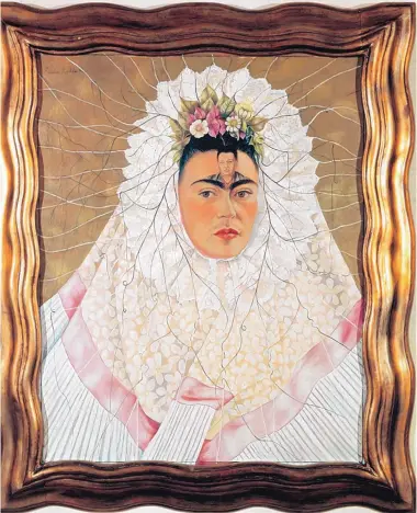  ?? COURTESY OF THE ALBUQUERQU­E MUSEUM ?? “Diego on My Mind,” Frida Kahlo, 1943, oil on Masonite.