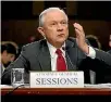  ?? PHOTO: REUTERS ?? US Attorney General Jeff Sessions testifies before a Senate intelligen­ce committee hearing on Capitol Hill.