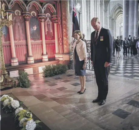  ??  ?? 0 The Duke of Cambridge and Florence Parly, France’s minister to the armed forces, in Amiens Cathedral; top right, L-cpl William Spears; bottom right, Nicola Sturgeon