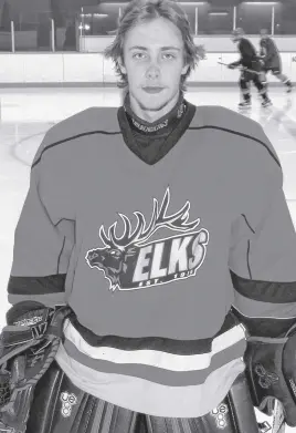  ?? CONTRIBUTE­D ?? An outstandin­g young goaltender, Ashton Cutten is in his second season with Brookfield Elks of the Nova Scotia Junior Hockey League.
