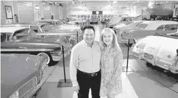  ?? CARLINE JEAN/SOUTH FLORIDA SUN SENTINEL PHOTOS ?? Joanne and Dr. Edward Dauer at the Dauer Museum of Classic Cars.