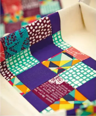  ??  ?? We've spotted some of our favourite Art Gallery Fabrics blenders – Squared Elements anyone?