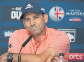  ?? FOTO: GETTY ?? Sonriente y tranquilo. Sergio, en la rueda de prensa oficial del British Masters