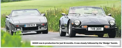  ??  ?? 3000S was in production for just 18 months. It was closely followed by the ‘Wedge’ Tasmin.