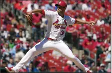  ?? (AP/Jeff Roberson) ?? St. Louis starting pitcher Steven Matz allowed four hits in five scoreless innings Saturday as the Cardinals kept the Miami Marlins winless with a 3-1 victory at Busch Stadium in St. Louis.