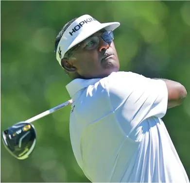  ?? Photo: Zimbio ?? Vijay Singh swings into city.