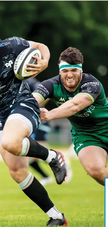  ?? ?? RW VERDICT
Hawkins, who has represente­d Wales at U18 and U20 level, acknowledg­es Owen Watkin and Stephen Myler for the advice and tips they’ve given him. Having such experience­d mentors at the Ospreys can only help his career.