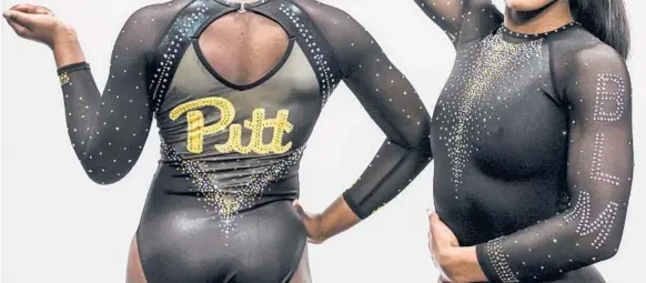  ?? JUSTIN M. PONDEXTER/AP ?? Pitt’s new gymnastics uniform is part of a social justice movement in college athletics that has popped up across sports.