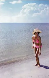  ?? PHOTO COURTESY OF CHRISTINE FRENCH ?? Lillian on the beach in an undated photo.