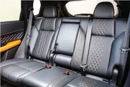  ?? Mitsubishi/TNS ?? The second-row seats in the 2022 Outlander split 40:20:40, so long items can be loaded in while leaving room for two adult passengers.