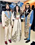  ??  ?? The Gucci Trinity: creative director Alessandro Michele, Lana Del Rey and Jared Leto