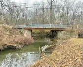  ?? PHILIP POTEMPA/POST-TRIBUNE ?? Salt Creek, which includes a small bridge along West Street near the intersecti­on of U.S. 30 and Horse Prairie Avenue, could technicall­y serve as a body of water for the state’s approval of a “riverfront district” economic developmen­t.