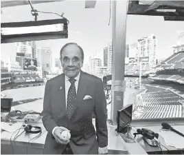  ?? AP ?? Dick Enberg, the voice who called Super Bowls, Olympics, Final Fours and Angels and Padres baseball games, died on Thursday at his home in San Diego.