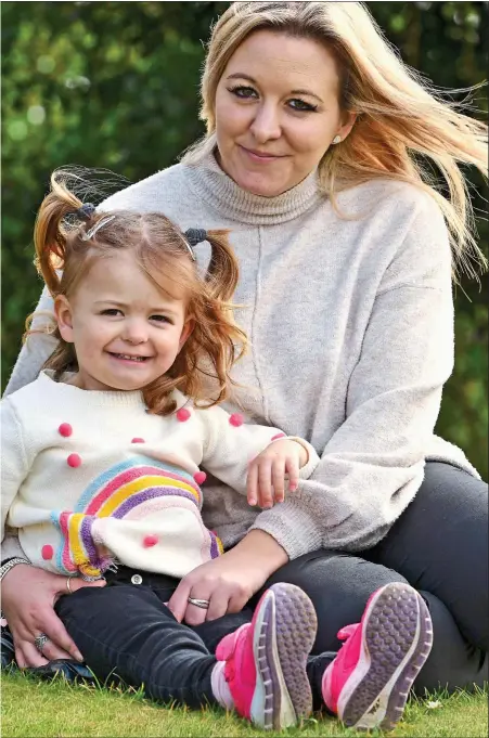  ??  ?? Laura Sugden says that her daughter Ella-Faith looks just like dad Shane