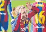  ?? FOTO: LLUIS GENE/AFP ?? Setzt ein Zeichen: Barcelonas Mittelfeld­spieler Antoine Griezmann