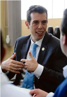  ?? Rodrigo Felix Leal - 17.jan.2019/Divulgação ?? Renato Feder em evento do governo do Paraná