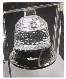  ??  ?? Everyone knows the Liberty Bell, and Jerry spent 80 hours completing 740 facets in this 549 carat bell.