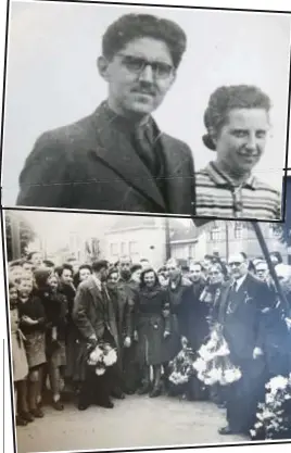  ??  ?? Joséphine Van Durme bij haar terugkeer in Waterloo in mei 1945.