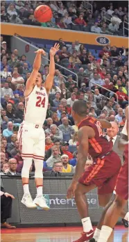  ?? ASSOCIATED PRESS ?? UW senior guard Bronson Koenig sank 8 of 17 three-pointers and 9 of 21 shots overall against Virginia Tech.