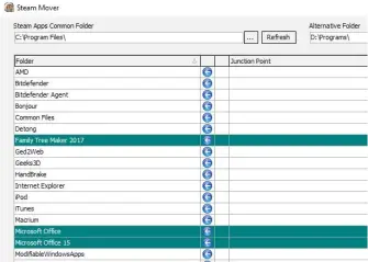  ??  ?? SteamMover allows you to move any program on your PC to another drive without reinstalli­ng it.