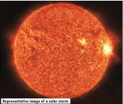  ??  ?? Representa­tive image of a solar storm