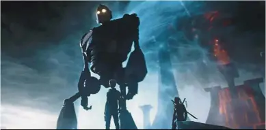  ??  ?? With pop culture icons like The Iron Giant popping up in the virtual reality world of the Oasis, Spielberg’s Ready Player One looks like it is going to be a real nostalgic trip.