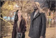  ?? COURTESY OF MARVEL, NETFLIX ?? Rosario Dawson and Mike Colter star in Marvel/Netflix’s “Luke Cage.”