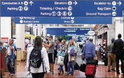  ?? THE PALM BEACH POST ?? Palm Beach Internatio­nal Airport officials estimate between 160,000 and 170,000 passengers will pass through the terminal’s doors this week for the Thanksgivi­ng holiday.