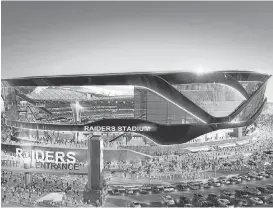  ?? COURTESY OF MANICA ARCHITECTU­RE ?? Although the Nevada Legislatur­e has approved state funding for a new stadium, represente­d above in an artist’s rendering, 24 of 32 league owners still must OK the move.