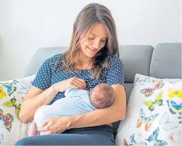  ??  ?? HELP ON OFFER: New mums can often feel lonely or isolated, especially in lockdown.