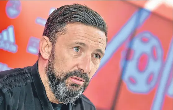  ?? Picture: Kami Thomson. ?? Derek McInnes said the transfer money Aberdeen received from selling Jonny Hayes and Jayden Stockley last year has been reinvested in the club.