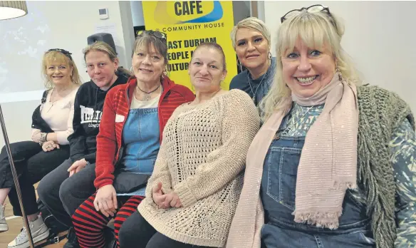  ?? ?? Dr Sue Robson with women from Addictions North East, at the launch of Tina’s Haven, Community House, Peterlee.